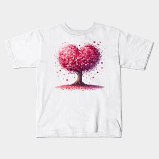 Tree Shaped Hearts Kids T-Shirt